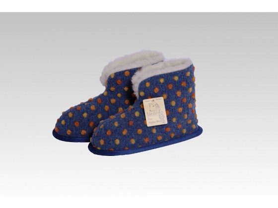 Heimschuh HS 18 Wolle Noppen blau 44/45 linke 
