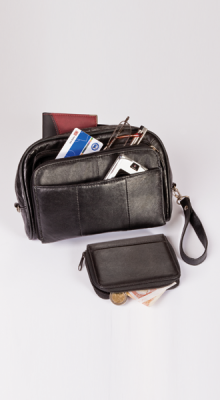 Nappaleder-Herrentasche mit Geldbörse