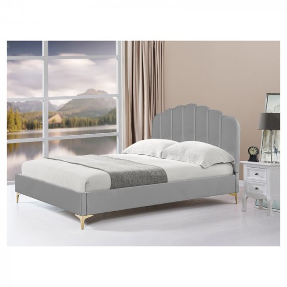 Polsterbett 140 x 200 cm Yoris Grau 