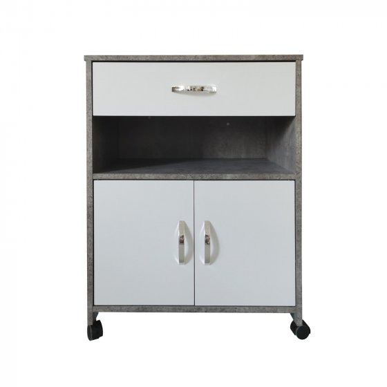 Küchenschrank Beton/Weiß Blanca 