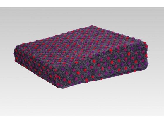 Aufstehhilfe Wolle Noppen anthrazit 40 cm x 40 cm x 10/6 cm linke 