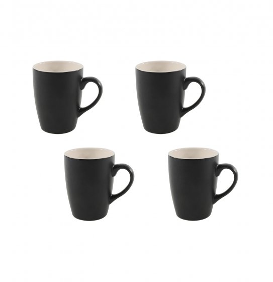 Tasse 4er Set Black Matt 