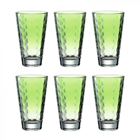 Trinkglas Hellgrün, 6er Optic 