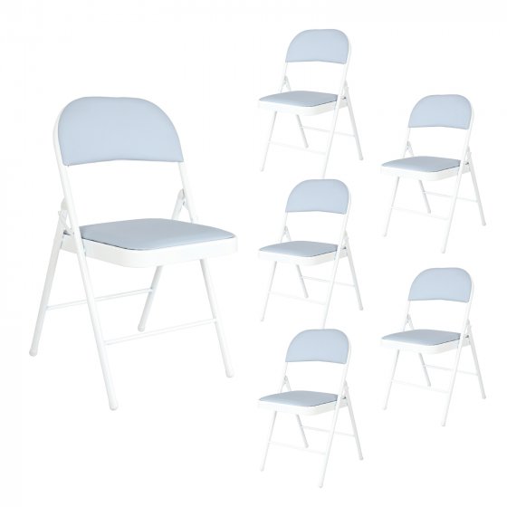 Klappstühle 6er Set Wedigo Grau 