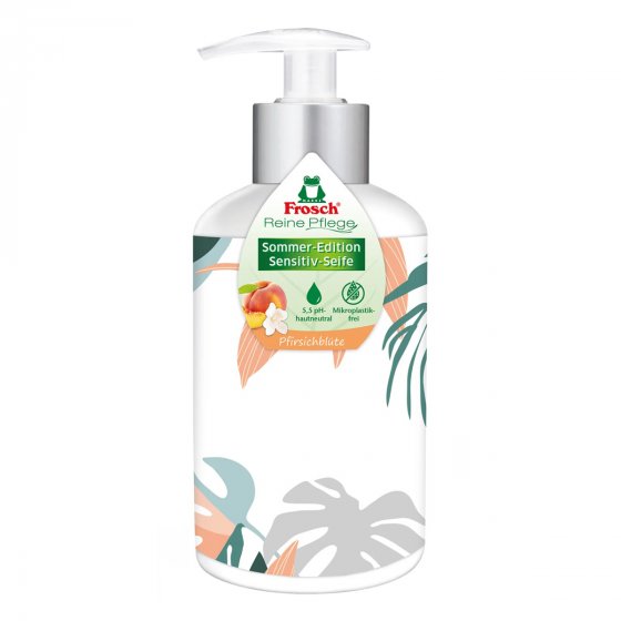 Frosch Sommer Edition Sensitiv Seife Pfirsichblüte 300ml 