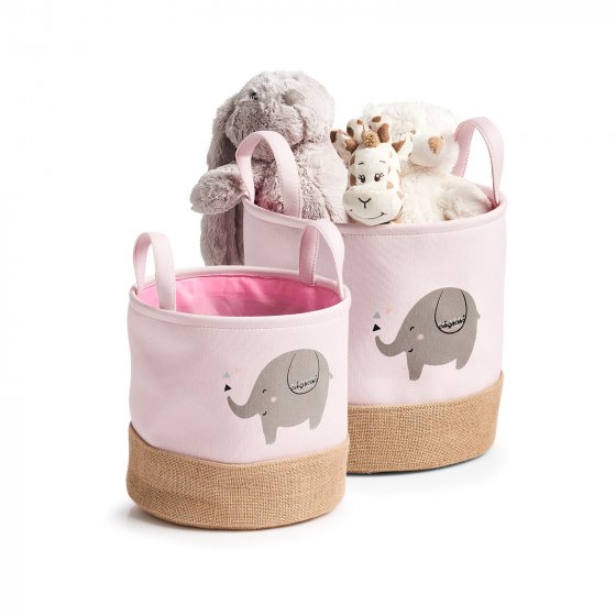 Aufbewahrungskörbe Elefant 2er-Set 