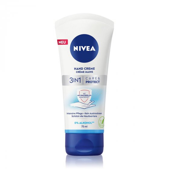 Nivea Handcreme care und protect 3in1 mit Jojobaöl alkoholfrei 75ml 