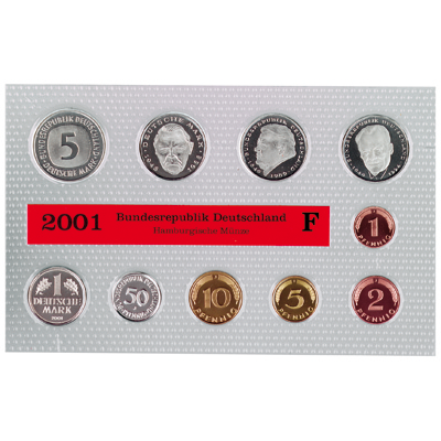 Kursmünzensatz - Deutsche Mark 2001 
