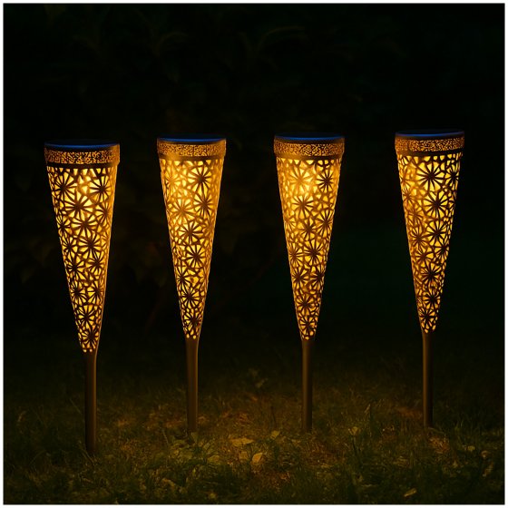 Solarlaterne Petal, 4er Set Luna 