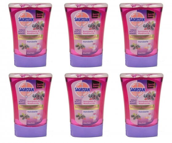 Sagrotan No Touch Nachfüller Brombeere und Waldfrüchte 250ml 6er Pack 