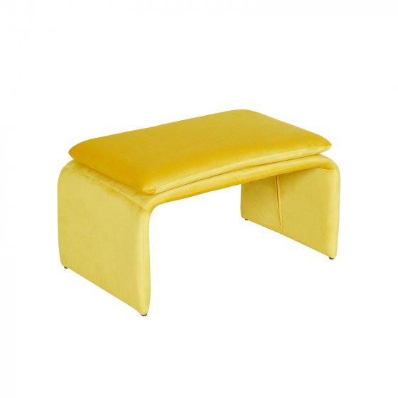 Polsterhocker B/H/T 61 x 34,5 x 40 cm Vance Gelb