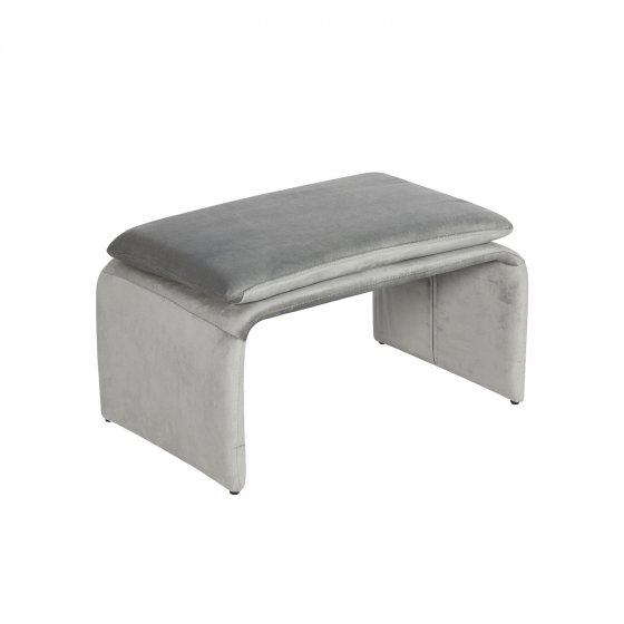 Polsterhocker B/H/T 61 x 34,5 x 40 cm Vance Grau