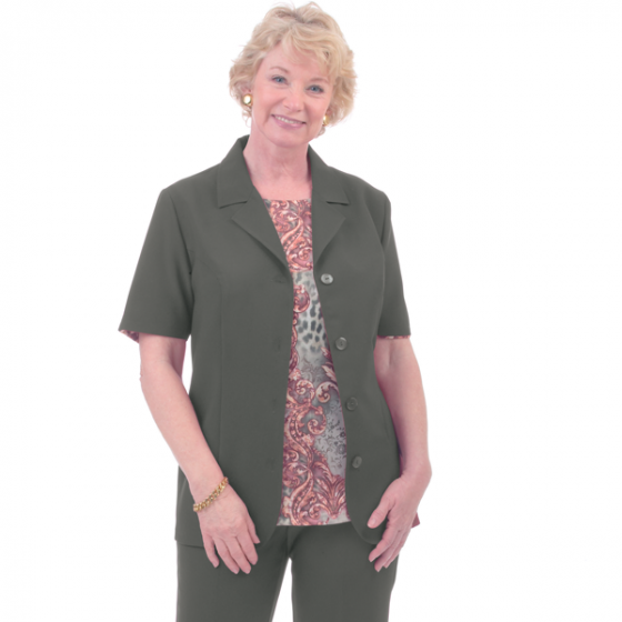 Blazer mit Reverskragen Khaki