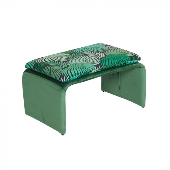 Polsterhocker B/H/T 61 x 34,5 x 40 cm Vance Leaf Grün
