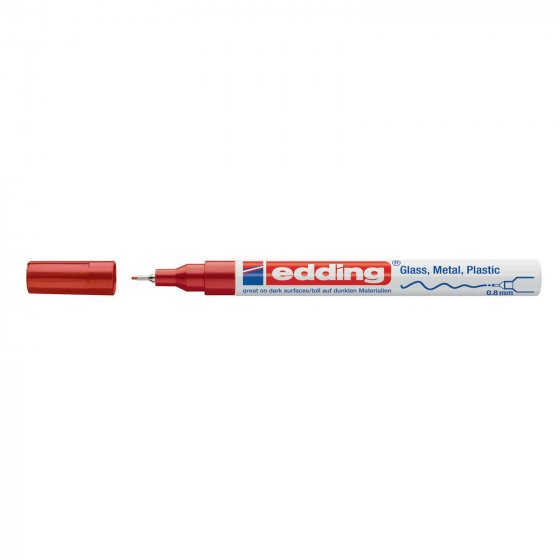 Glanzlack-Marker 0,8 mm edding 780 Rot