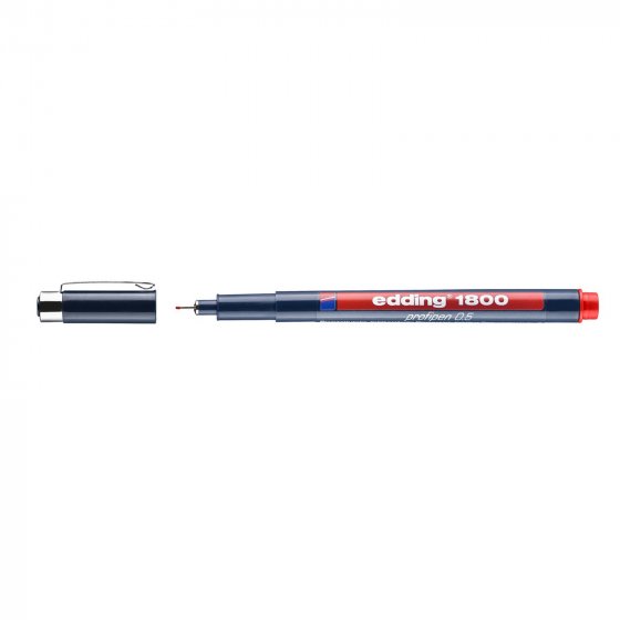 Präzisionsfeinschreiber 0,5 mm edding 1800 Rot