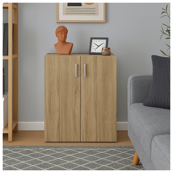 Kommode mit 2 Regalfächern Nina Sonoma 