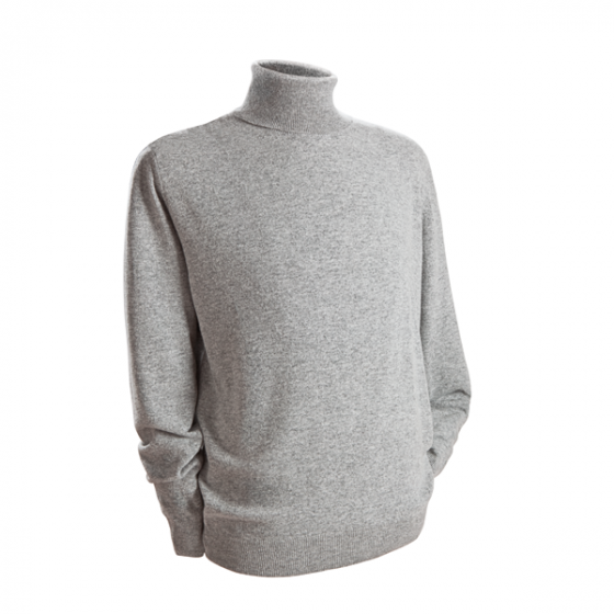 Rollkragen Pullover grau-meliert 