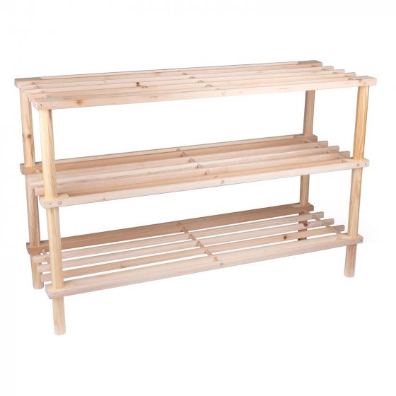 Schuhregal Kiefernholz 3 Ebenen 