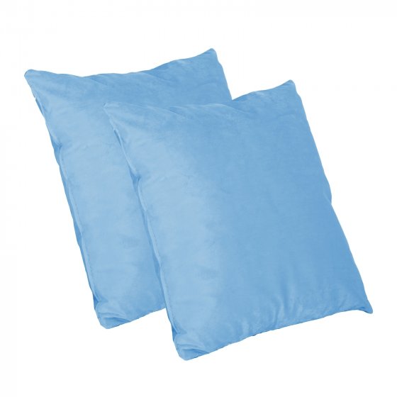 Kissen Nathalie Unifarben 2er-Set Hellblau