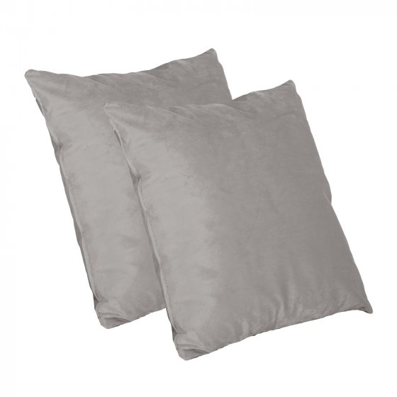 Kissen Nathalie Unifarben 2er-Set Grau