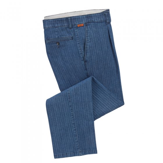 Struktur-Bundfaltenjeans blau 24 | Schwarz