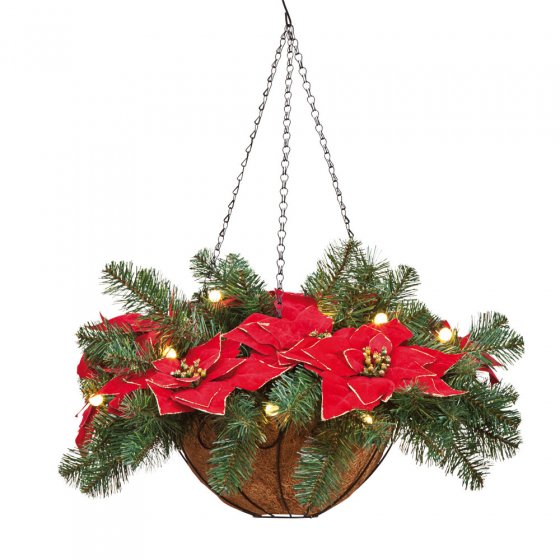 Weihnachtssternkorb mit LED und Timer