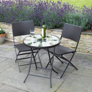 Solar-LED-Tisch mit 2 Stühlen