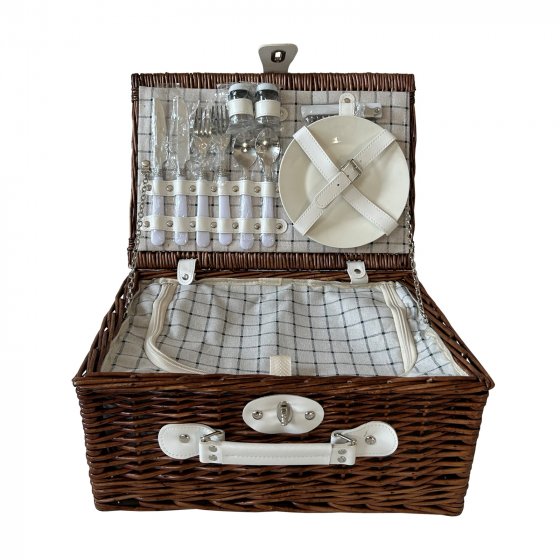 Picknickkorb für 2 Personen Finie Braun 