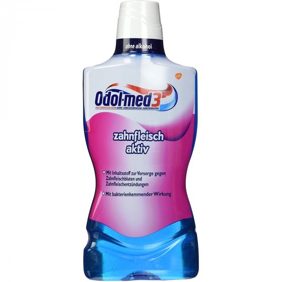 Odol med 3 Zahnfleisch aktiv antibakterielle Mundspülung 500ml 