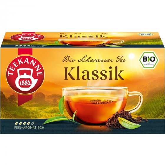 Teekanne Bio Klassik Schwarzer Tee fein aromatisch im Geschmack 35g 