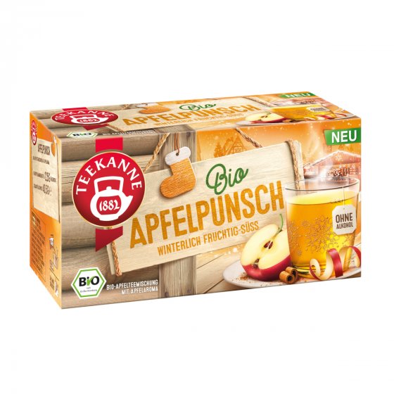 Teekanne Bio Früchtetee Apfelpunsch 18x2,25g Apfelteemischung 40,5g 