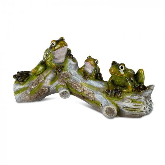 Dekofigur Frösche auf Ast 