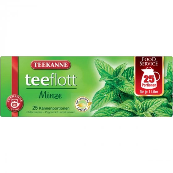 Teekanne Teeflott Minze Kräutertee mit aromatischer Pfefferminze 87g 