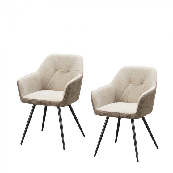 Esszimmerstuhl Taupe 2er Set Joschka 