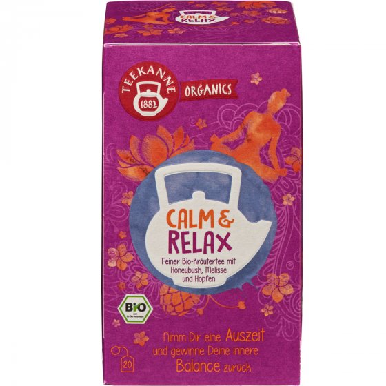 Teekanne Organics Calm und Relax Bio Kräutertee mit Honigbusch 36g 