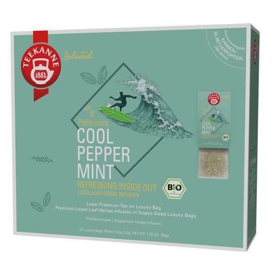 Teekanne Bio Cool Peppermint Luxury Bad 20 Beutel 