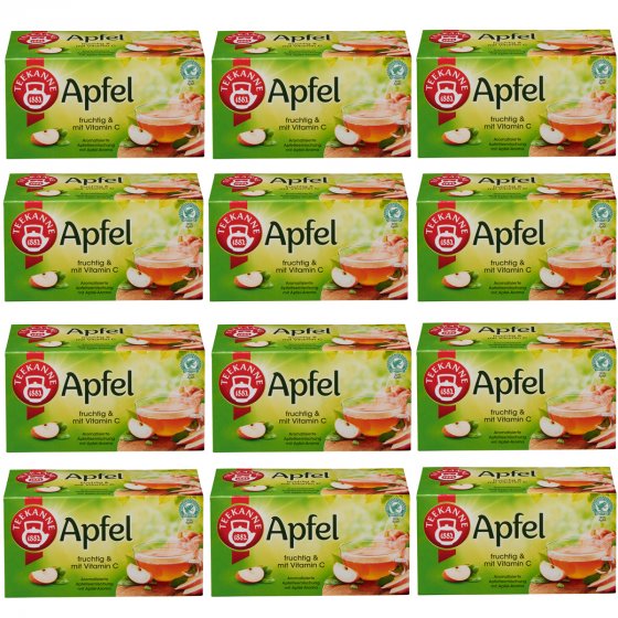 Teekanne Apfel Apfelteemischung fruchtig mit Vitamin C 60g 12er Pack 