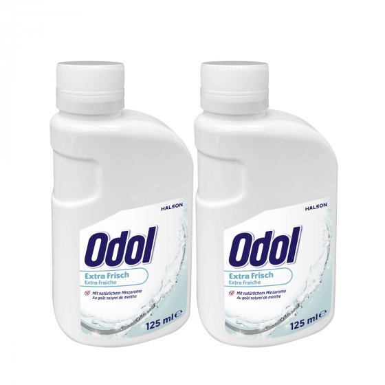 Odol Mundwasser extra frisch mit natürlichem Minzaroma 125ml 2er Pack 