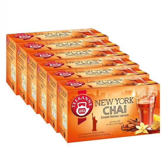 Teekanne New York Chai Sweet Honey Lemon würzig süß 35g 6er Pack 