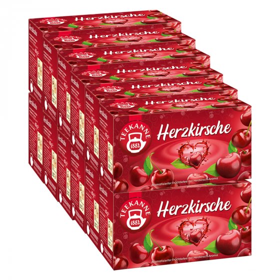 Teekanne Herzkirsche Aroma Tee Romantik Früchtetee 45g 12er Pack 