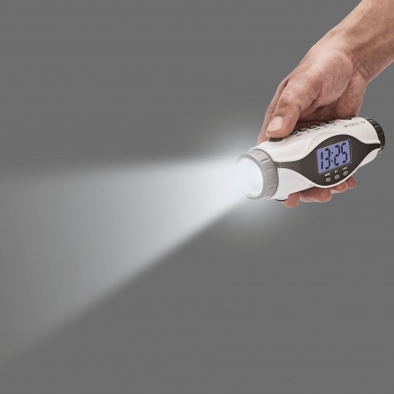 Radiowecker mit Taschenlampe
