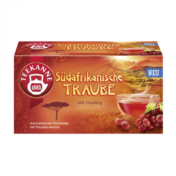 Teekanne Südafrikanische Traube 18x2,25g fruchtig süß Packung 40,5g 