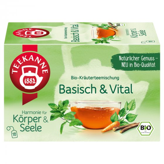 Teekanne Bio Basisch & Vital Kräuterteemischung 18 Beutel 