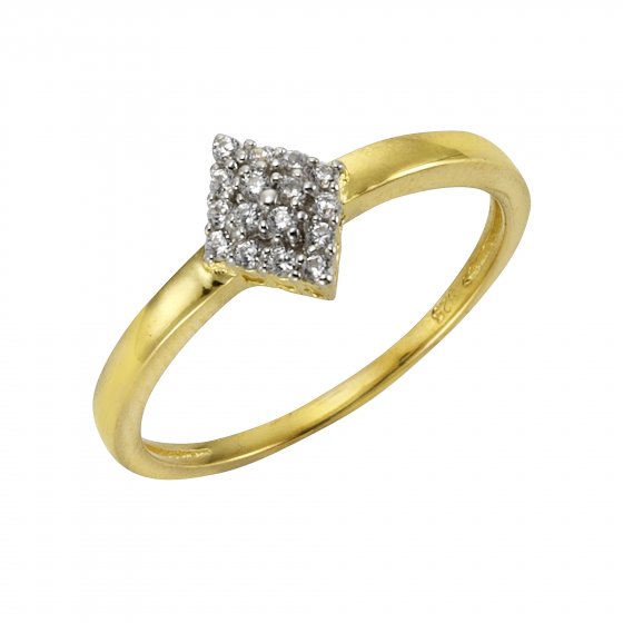 Ring 375 Gelb Zirkonia 