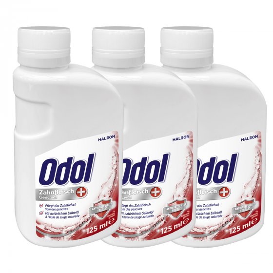 Odol med 3 Zahnfleisch und Mundwasser ohne Alkohol 125ml 3er Pack 