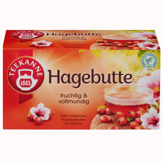 Teekanne Hagebutte einzeln kuvertiert fruchtig und vollmundig 70g 