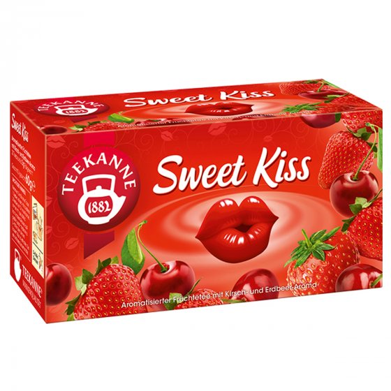 Teekanne Sweet Kiss Früchtetee mit Kirsch Erdbeergeschmack 45g 