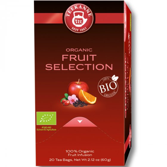 Teekanne Organic Fruit Selection Bio vollmundiger Früchtetee 60g 