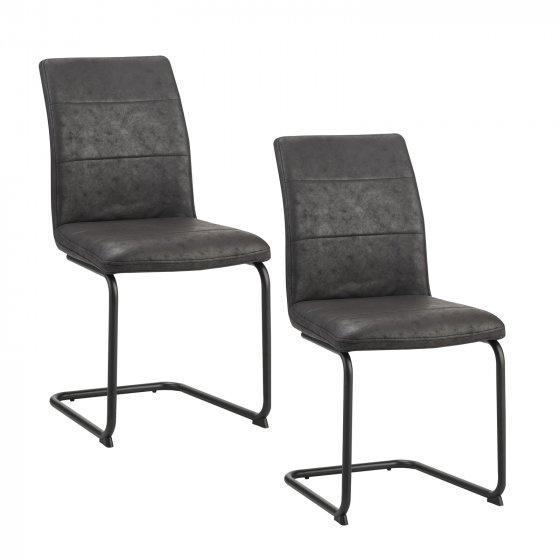 Schwingstuhl Antikanthrazit 2er Set Enie 